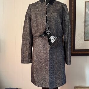 BCBGMaxAzria Arelia Women's Black and Gray Blazer Coat